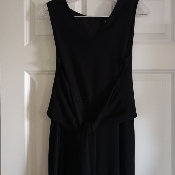 J. McLaughlin Raye Black Knit Jersey Belted Sleeveless Wide Leg Jumpsuit L - Picture 4 of 6